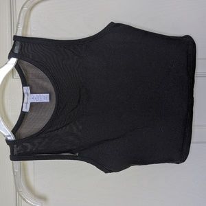 Black small crop top